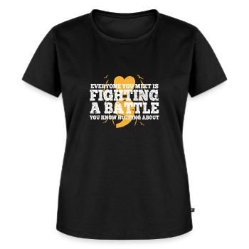 Mental Health Depression Motivation Angst Traum - Frauen Premium Bio T-Shirt - Schwarz - Vorne - Selfina (174cm)