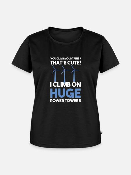 Windturbinentechniker Windpark Windkraft - Frauen Premium Bio T-Shirt - Schwarz