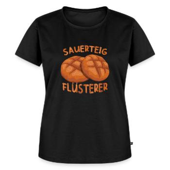 Sauerteig Flüsterer Bäcker Bäckermeister Backen - Frauen Premium Bio T-Shirt - Schwarz - Vorne - Selfina (174cm)