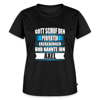 Erzgebirge Mann Namen Sachsen Axel - Frauen Premium Bio T-Shirt - Schwarz - Vorne - Selfina (174cm)