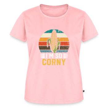 At So Corny Wheat Corn Oats Fam Farming - Women's Premium Organic T-shirt - rose - Front - AI Model Female 172 dark (172cm)