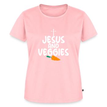 Vegetable Lover Vegetarian Gifts - Women's Premium Organic T-shirt - rose - Front - AI Model Female 172 dark (172cm)
