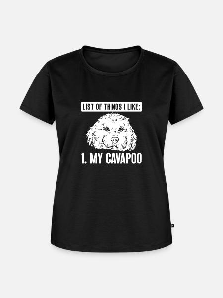 Cavapoo Cavoodle Capoodle Hund - Frauen Premium Bio T-Shirt - Schwarz