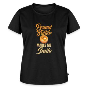 Erdnussbutter Liebhaber Geschenk - Frauen Premium Bio T-Shirt - Schwarz - Vorne - Selfina (174cm)