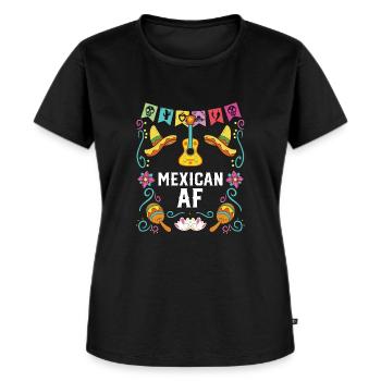Mexican AF Mexico Pride Country Mexcellent - Women's Premium Organic T-shirt - black - Front - Selfina (174cm)