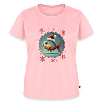Pêche Pêcheur Pêcheuse Noël Pêcheur Poisson - T-shirt Premium bio Femme - rose - Devant - AI Model Female 172 dark (172cm)