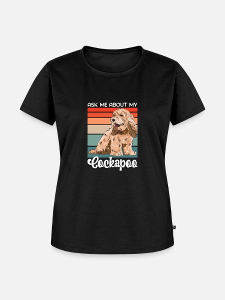 Cockapoo Hund - Frauen Premium Bio T-Shirt - Schwarz