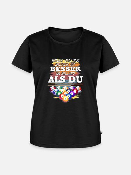 Billardtisch - Billiard-Spieler - Frauen Premium Bio T-Shirt - Schwarz