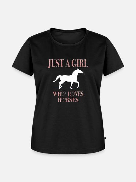 Pferd Reiten Reitverein Geschenkidee - Frauen Premium Bio T-Shirt - Schwarz