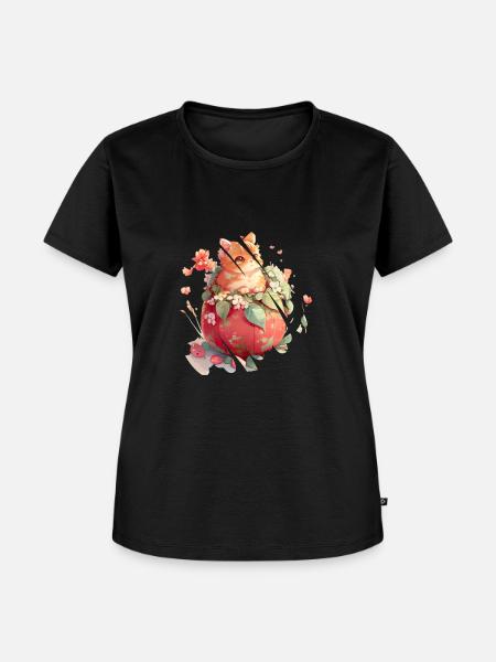 Katze im Topf - Frauen Premium Bio T-Shirt - Schwarz