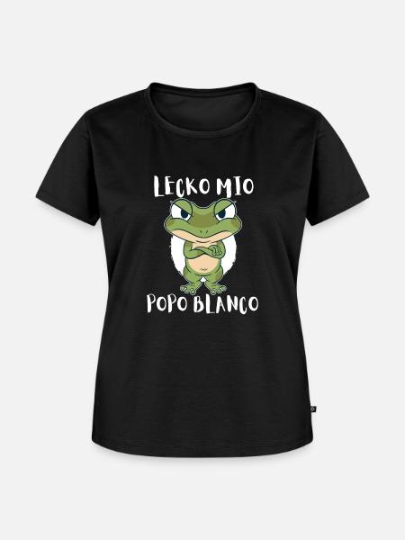 Lecko Mio Popo Blanco - Frauen Premium Bio T-Shirt - Schwarz
