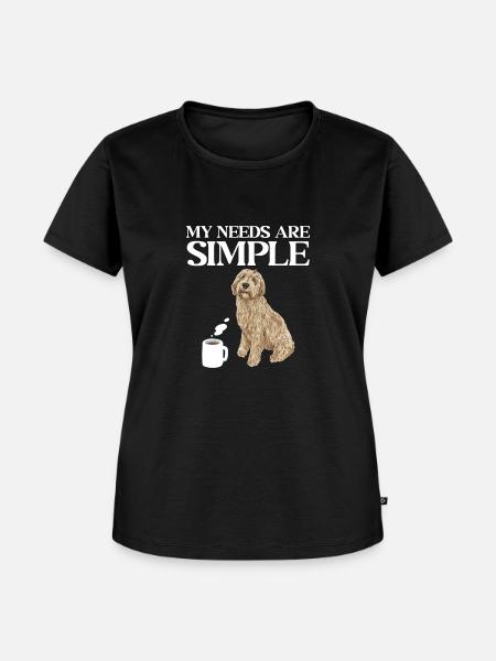 Labradoodle Hund - Frauen Premium Bio T-Shirt - Schwarz