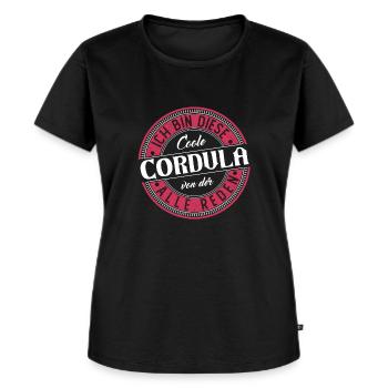 Cordula Geschenkidee Geschenk Geburtstag - Frauen Premium Bio T-Shirt - Schwarz - Vorne - Selfina (174cm)