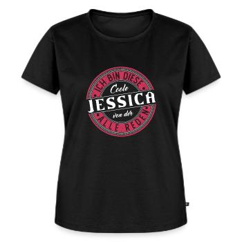 Jessica Geschenkidee Geschenk Geburtstag - Frauen Premium Bio T-Shirt - Schwarz - Vorne - Selfina (174cm)