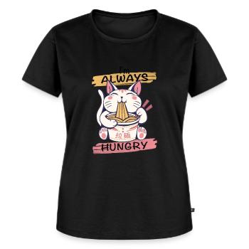 I'm always hungry - Frauen Premium Bio T-Shirt - Schwarz - Vorne - Selfina (174cm)