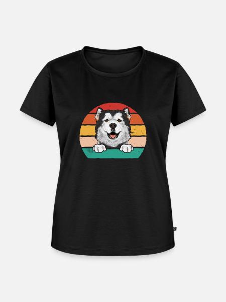Alaskan Malamute Hund - Frauen Premium Bio T-Shirt - Schwarz