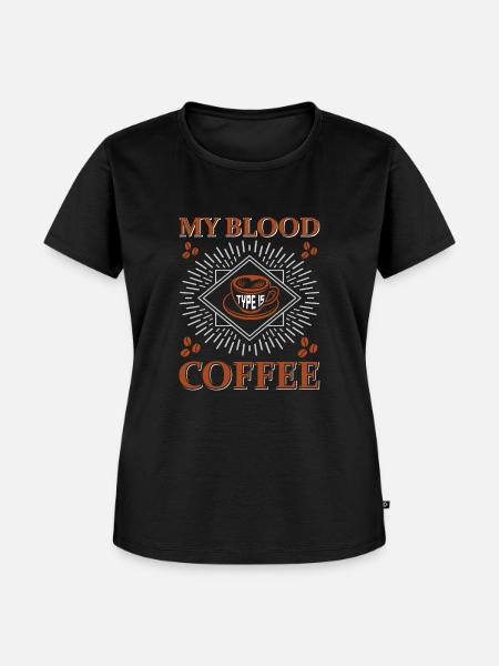 Coffee Blood - Frauen Premium Bio T-Shirt - Schwarz