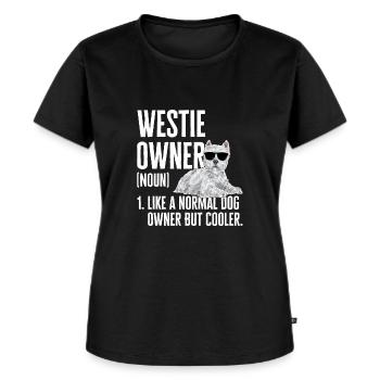 West Highland White Terrier Westie - Women's Premium Organic T-shirt - black - Front - Selfina (174cm)