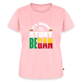 Béninois Bénin Drapeau Béninois Citation - T-shirt Premium bio Femme - rose - Devant - AI Model Female 172 dark (172cm)