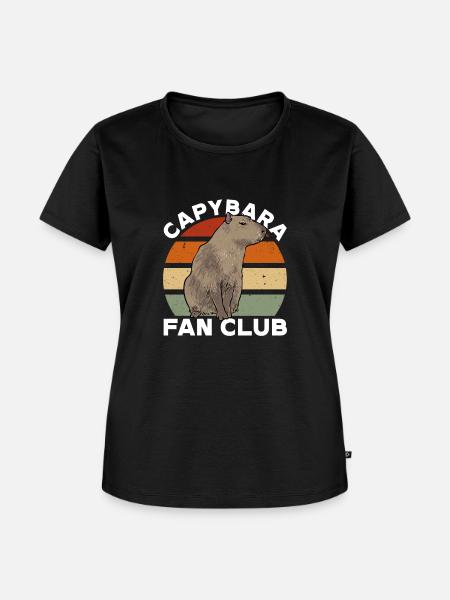 Capybara Nagetier - Frauen Premium Bio T-Shirt - Schwarz