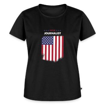 Wähler-Journalist - Frauen Premium Bio T-Shirt - Schwarz - Vorne - Selfina (174cm)
