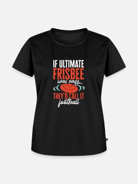Ultimate Frisbee Wurfscheibe - Frauen Premium Bio T-Shirt - Schwarz