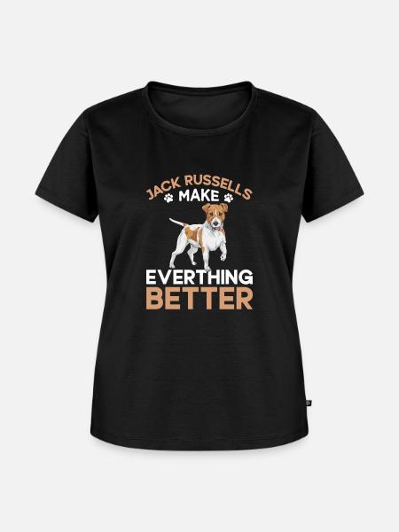 Jack Russell Terrier - Frauen Premium Bio T-Shirt - Schwarz