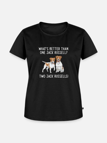 Jack Russell Terrier - Frauen Premium Bio T-Shirt - Schwarz