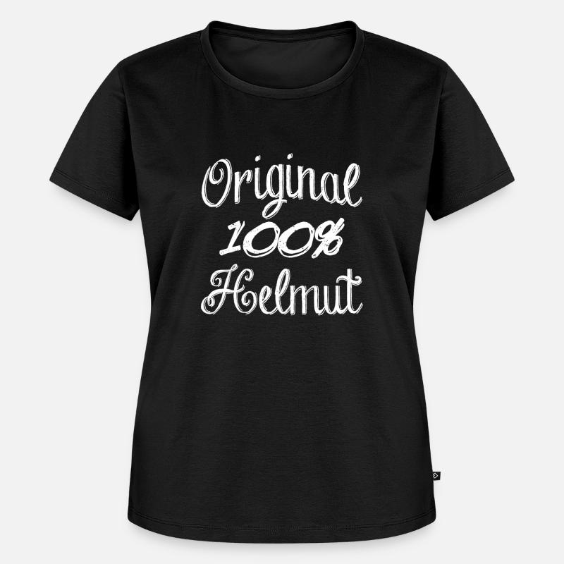 Original 100% Helmut - Frauen Premium Bio T-Shirt - Schwarz