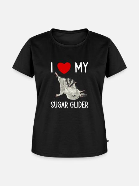 Kurzkopfgleitbeutler Sugar Glider - Frauen Premium Bio T-Shirt - Schwarz