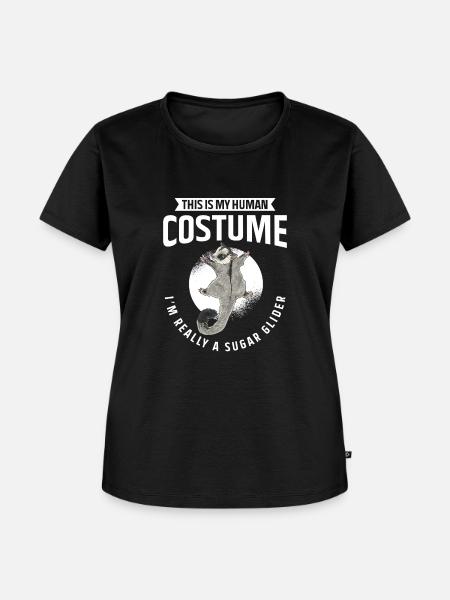 Kurzkopfgleitbeutler Sugar Glider - Frauen Premium Bio T-Shirt - Schwarz