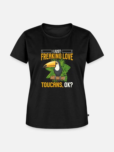 Tukan Vogel Regenwald - Frauen Premium Bio T-Shirt - Schwarz