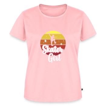 Skateboarding Skateboard Skater Girl - Frauen Premium Bio T-Shirt - Rosa - Vorne - AI Model Female 172 dark (172cm)