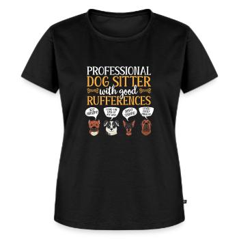 Pet Sitting Cat Dog Pet Sitter - T-shirt Premium bio Femme - noir - Devant - Selfina (174cm)