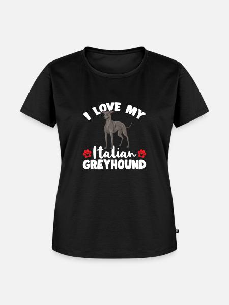 Italienischer Windspiel Windhund Hunde - Frauen Premium Bio T-Shirt - Schwarz