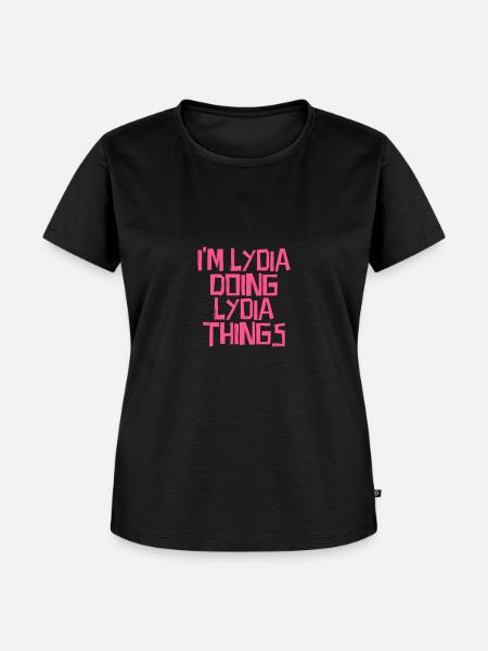 I'm Lydia doing Lydia things - Frauen Premium Bio T-Shirt - Schwarz