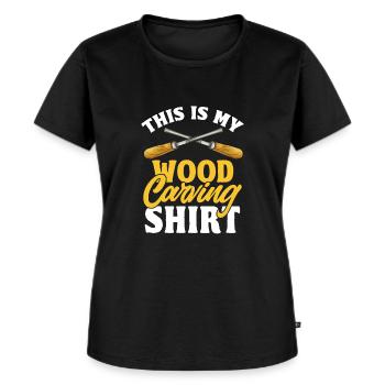 Woodworking carving carpenter - Women's Premium Organic T-shirt - black - Front - Selfina (174cm)