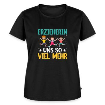 Erzieherin und so viel mehr - Frauen Premium Bio T-Shirt - Schwarz - Vorne - Selfina (174cm)