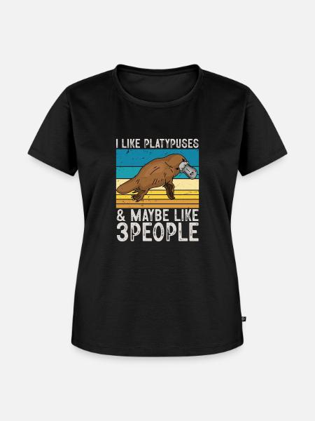 Platypus Schnabeltier - Frauen Premium Bio T-Shirt - Schwarz