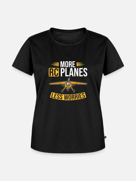 Ferngesteuertes Flugzeug Modellflugzeug - Frauen Premium Bio T-Shirt - Schwarz