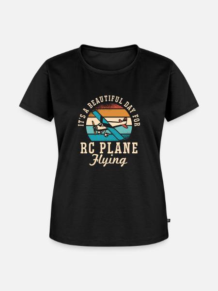 Ferngesteuertes Flugzeug Modellflugzeug - Frauen Premium Bio T-Shirt - Schwarz