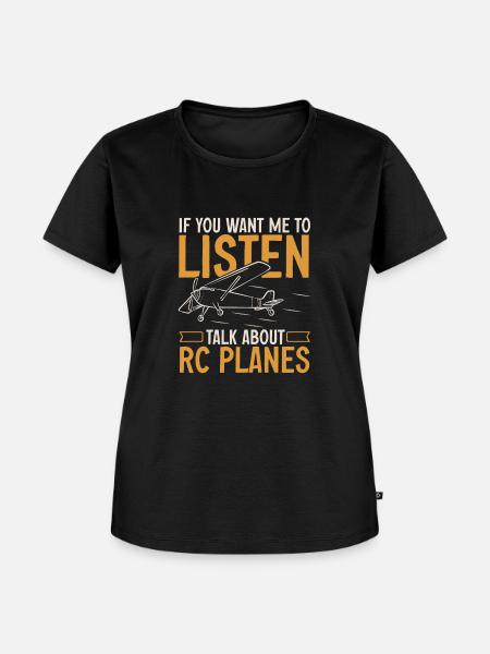 Ferngesteuertes Flugzeug Modellflugzeug - Frauen Premium Bio T-Shirt - Schwarz
