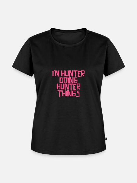 I'm Hunter doing Hunter things - Frauen Premium Bio T-Shirt - Schwarz