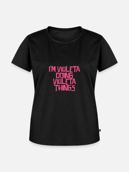 I'm Violeta doing Violeta things - Frauen Premium Bio T-Shirt - Schwarz