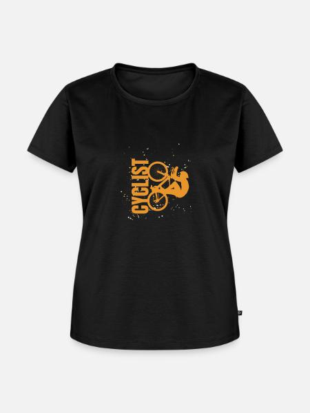 Cyclist Fahrradfahrer - Frauen Premium Bio T-Shirt - Schwarz