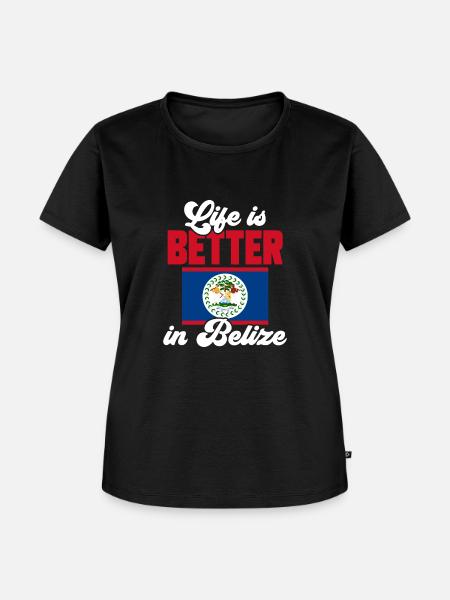 Belize Flagge Belizer - Frauen Premium Bio T-Shirt - Schwarz
