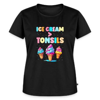 Tonsillektomie Genesung Mandelentfernung - Frauen Premium Bio T-Shirt - Schwarz - Vorne - Selfina (174cm)