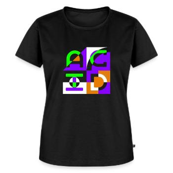 Acid House Techno Musique EDM Fête DJ - T-shirt Premium bio Femme - noir - Devant - Selfina (174cm)