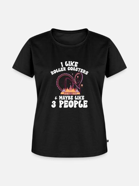 Achterbahn Rollercoaster Freizeitpark - Frauen Premium Bio T-Shirt - Schwarz
