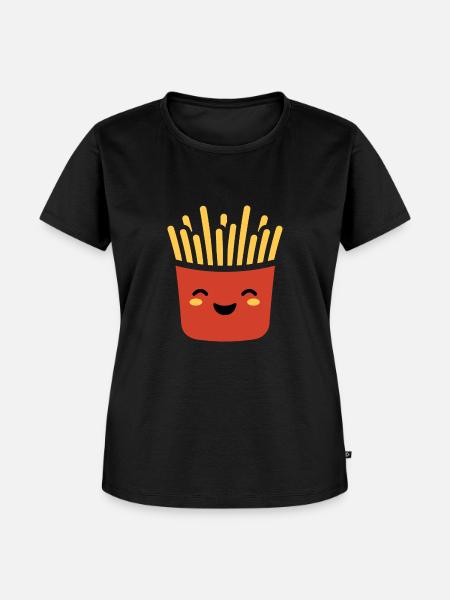 Pommes frites - Frauen Premium Bio T-Shirt - Schwarz